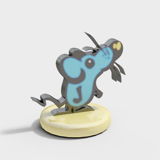 Vibrant Mouse 3D Model - Low Poly & High Detail