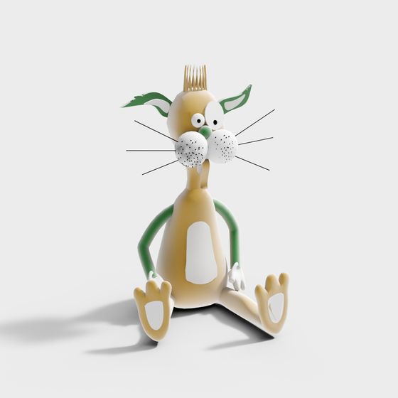 Charming Whiskers 3D Model for Creative Projects