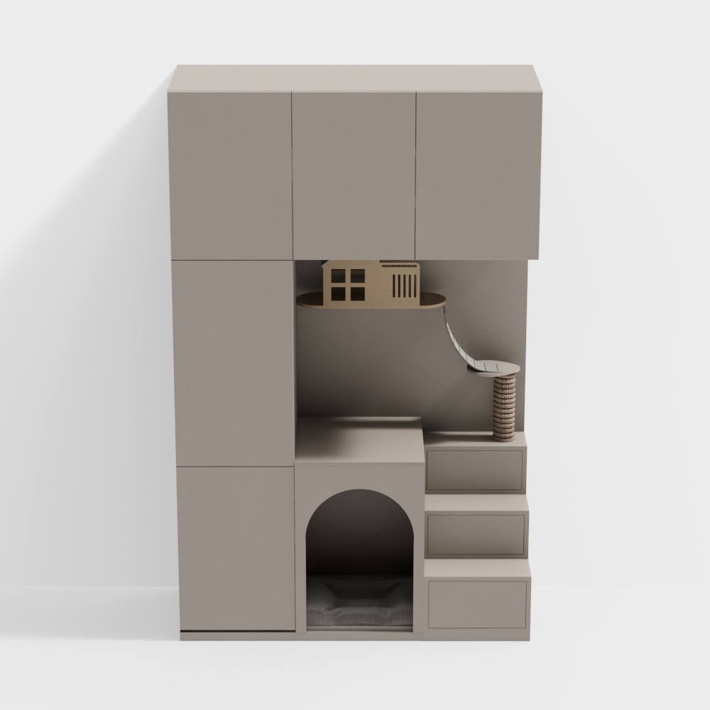 현대적인 발코니 고양이 등반 프레임