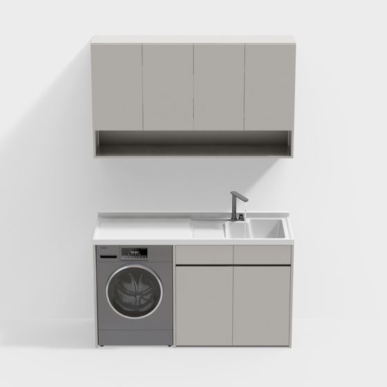 Modern Laundry Station 3D model