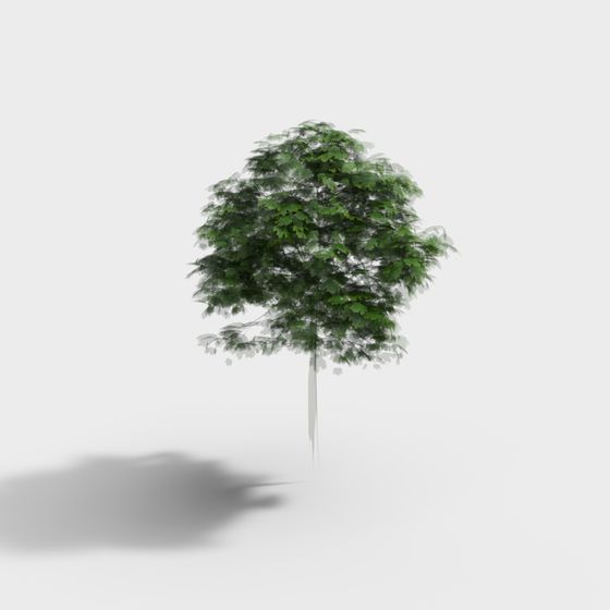 Vibrant Low-Poly 3D Tree Model for Creative Projects