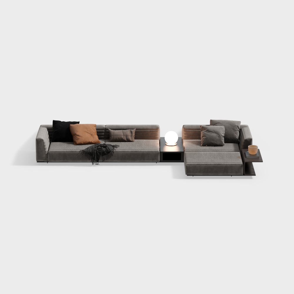 Modern L-shaped corner sofa