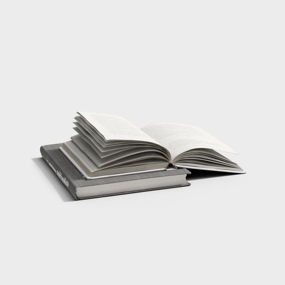 Realistic Low-Poly Book 3D model