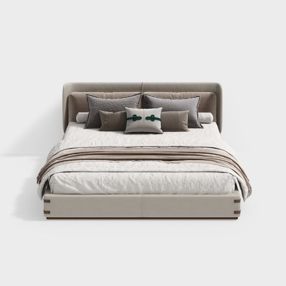 Urban Comfort 3D model Bed for Contemporary Spaces