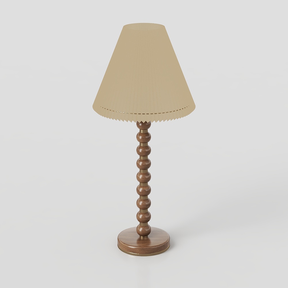 Vintage Table Lamp 3D Model – Retro Style Lighting