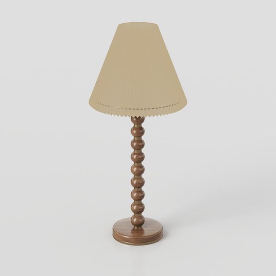 Vintage Table Lamp 3D model with Retro Charm