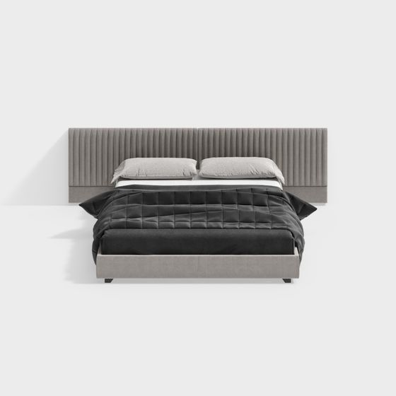 Modern Low-Poly Bed Frame 3D model