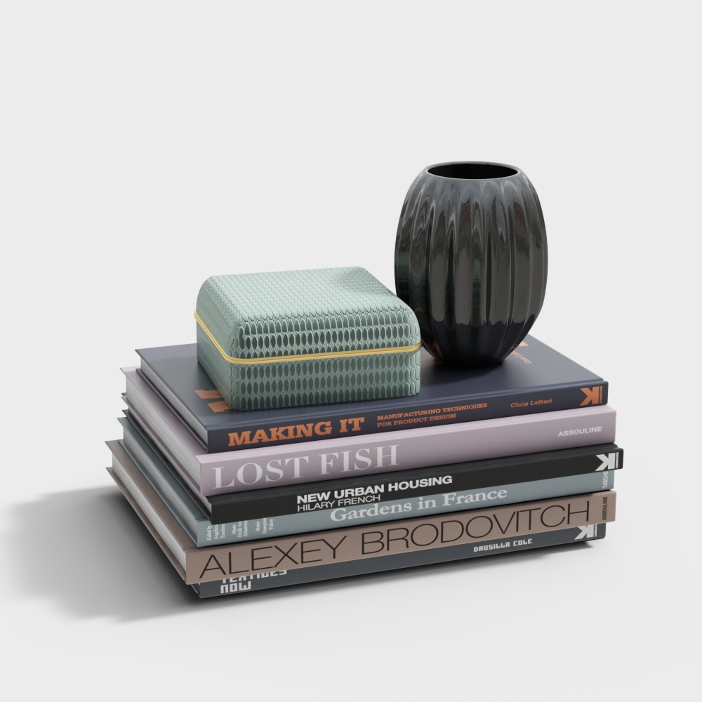 モダンな本の装飾コンビネーション