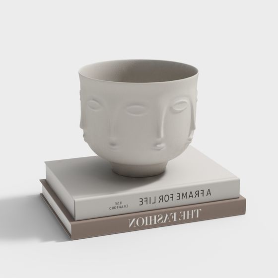 Unique Face Planter 3D Model for Creative Spaces
