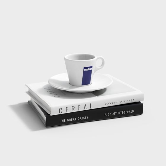 Elegant Coffee Cup Set 3D Model for Creative Projects
