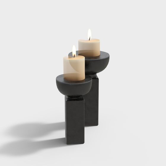 Modern Minimalist Candle Holder 3D model