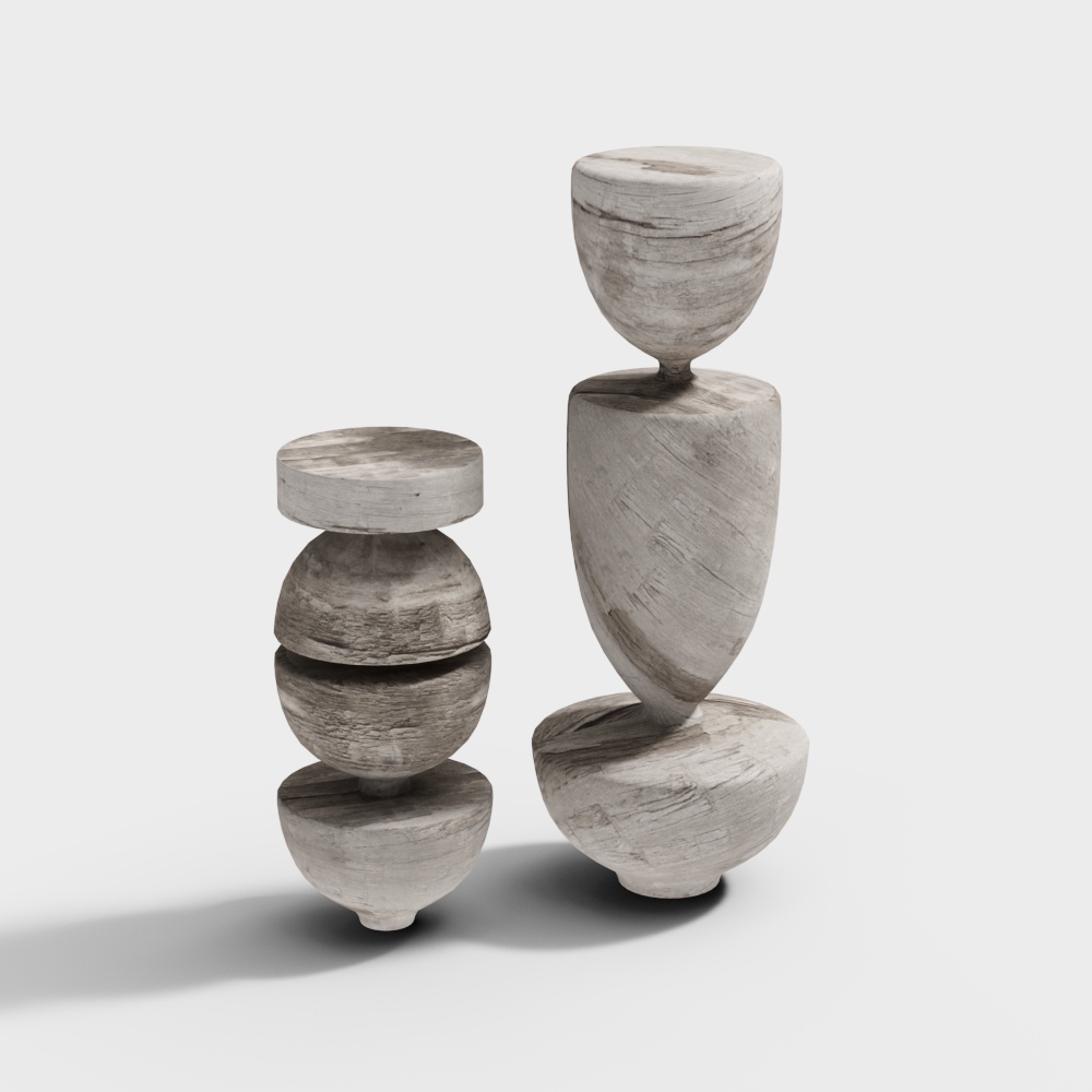 Abstract 3D Art Models – Low-Poly Wood Textures