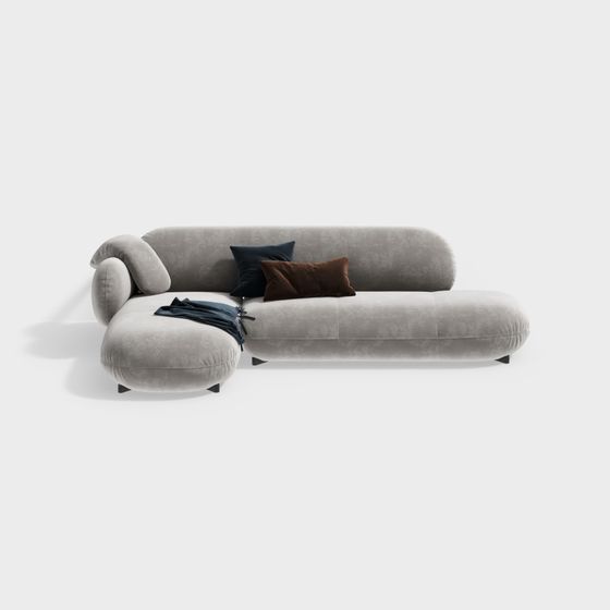 Low Polygon Style 3D Sofa Model