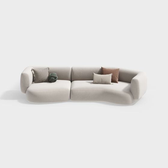 French Cream Sofa in Modern Beige