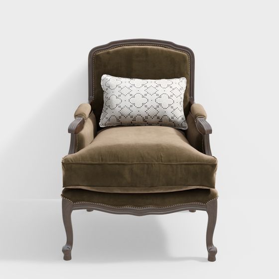 Elegant Vintage 3D Sofa Chair Model
