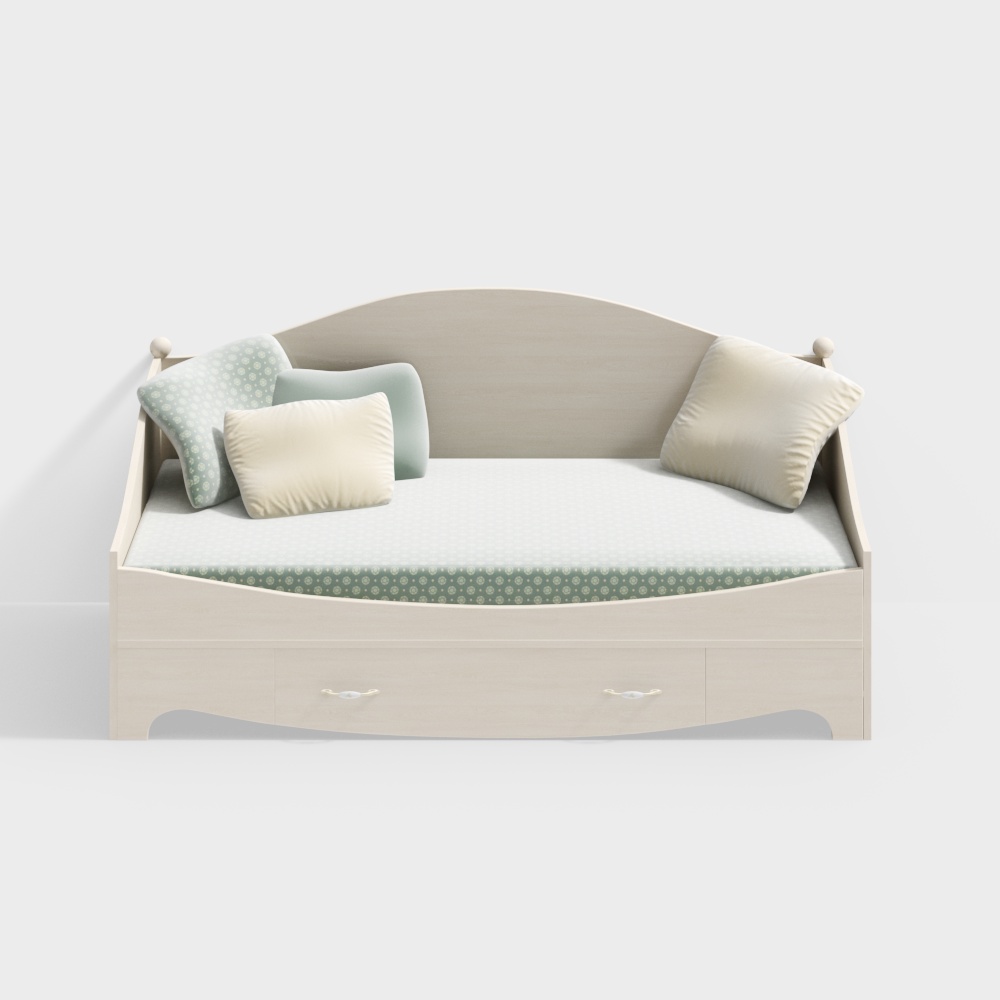 Single Sofa Bed 3D model for Cozy Interiors