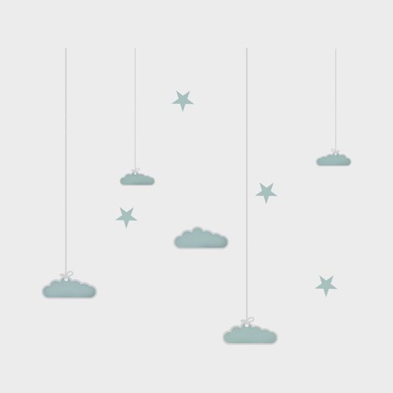 Cloud and Star 3D Model - Dreamy Night Sky