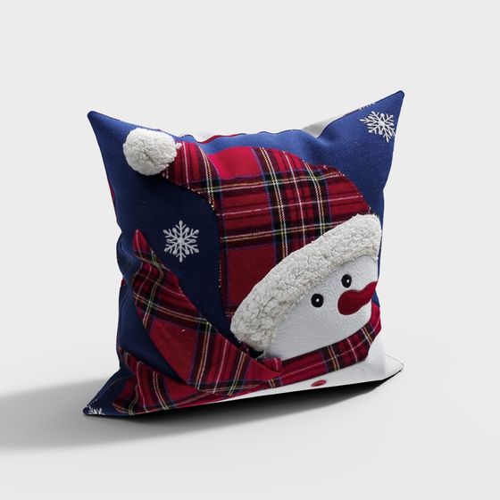 Christmas Snowman Cushion 3D Model