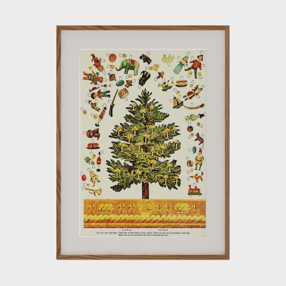 Vintage Christmas Tree 3D Model – Low-Poly Festive Design