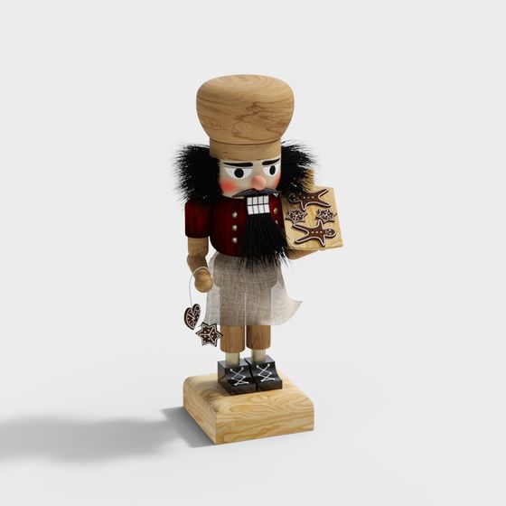 Charming Nutcracker 3D model for Festive Projects