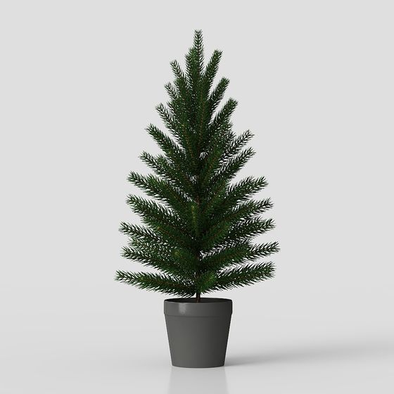 Charming Low-Poly Christmas Tree 3D model