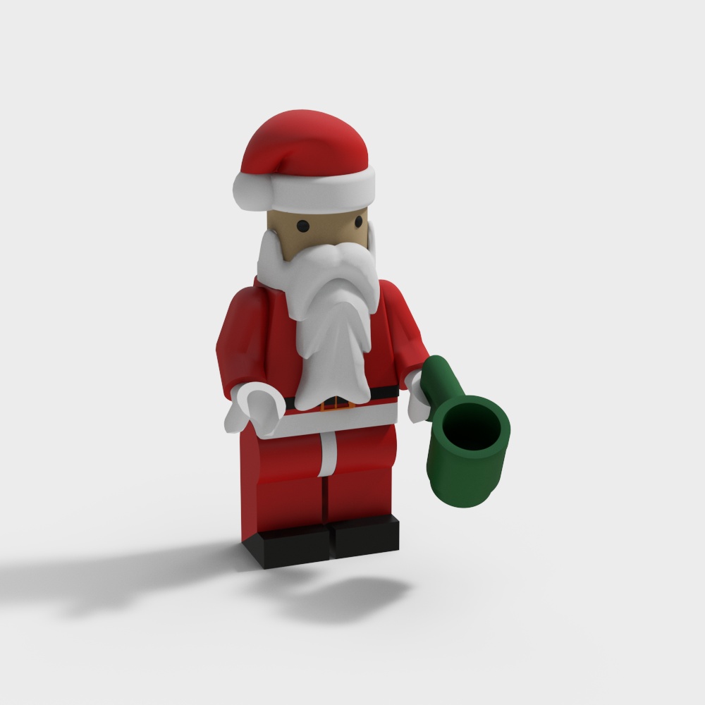 Jolly Santa Claus 3D Model – Low-Poly Holiday Character