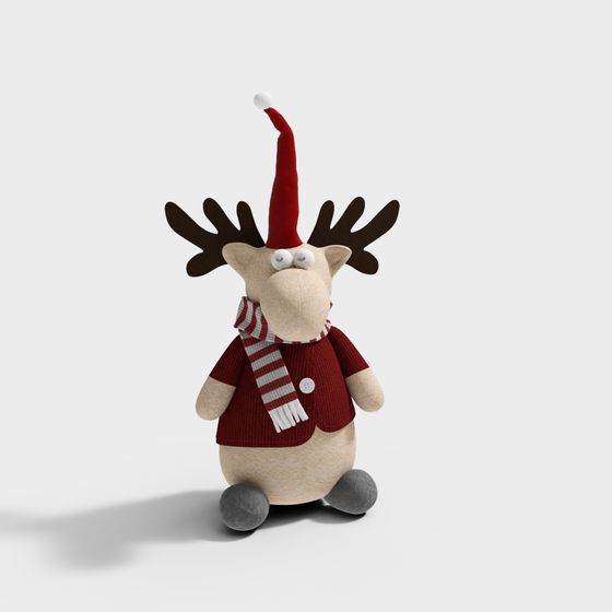 Meet Rudolph, the Festive Reindeer 3D Model