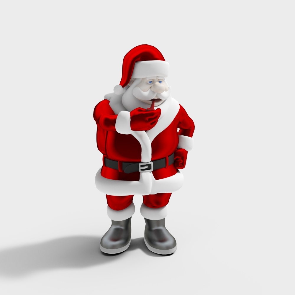 Santa Claus 3D Model – Low-Poly Festive Character