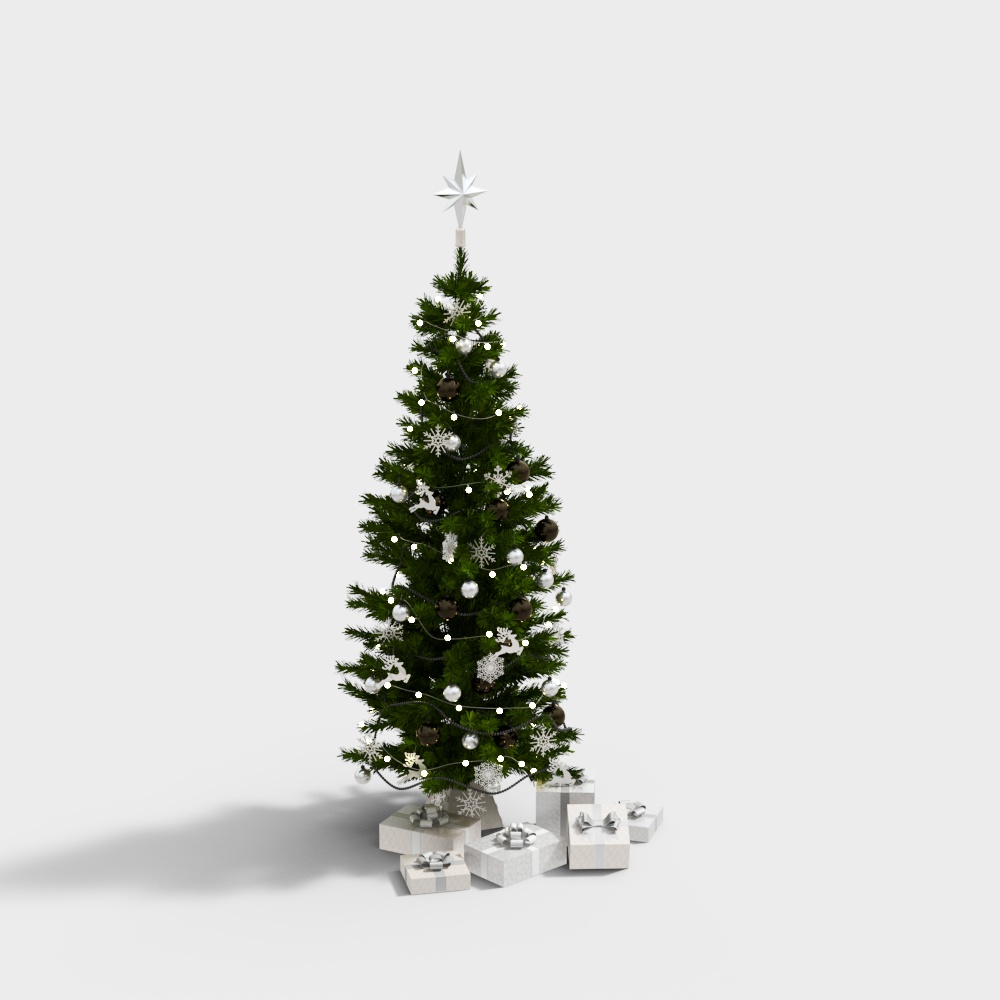 Low-Poly Christmas Tree 3D Model – Festive Decor