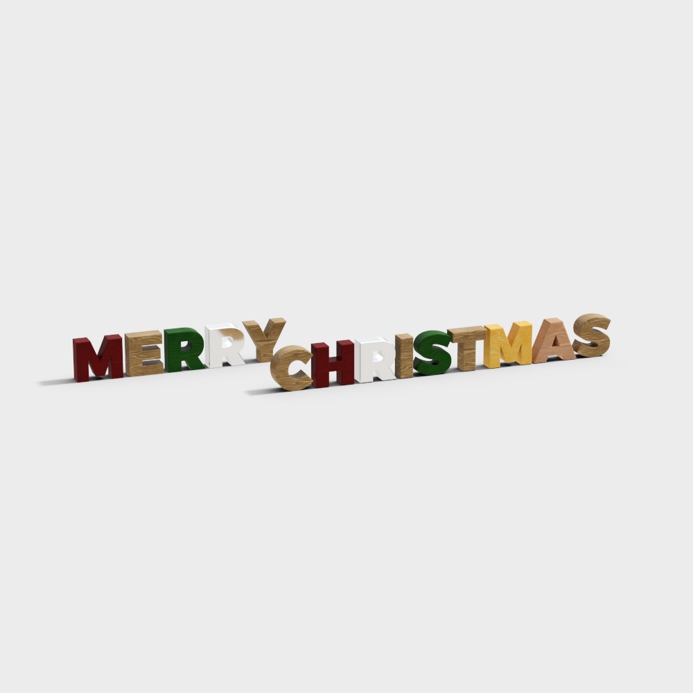 Merry Christmas 3D Model