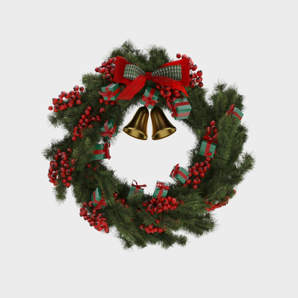 Modern Christmas wreath decorative pendant