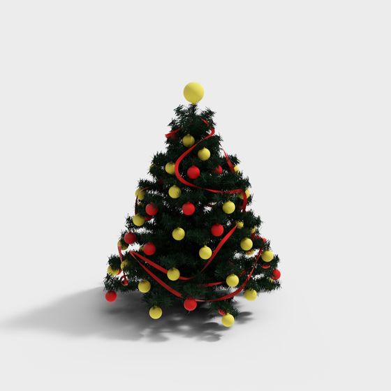 Charming Christmas Tree 3D model for Festive Designs