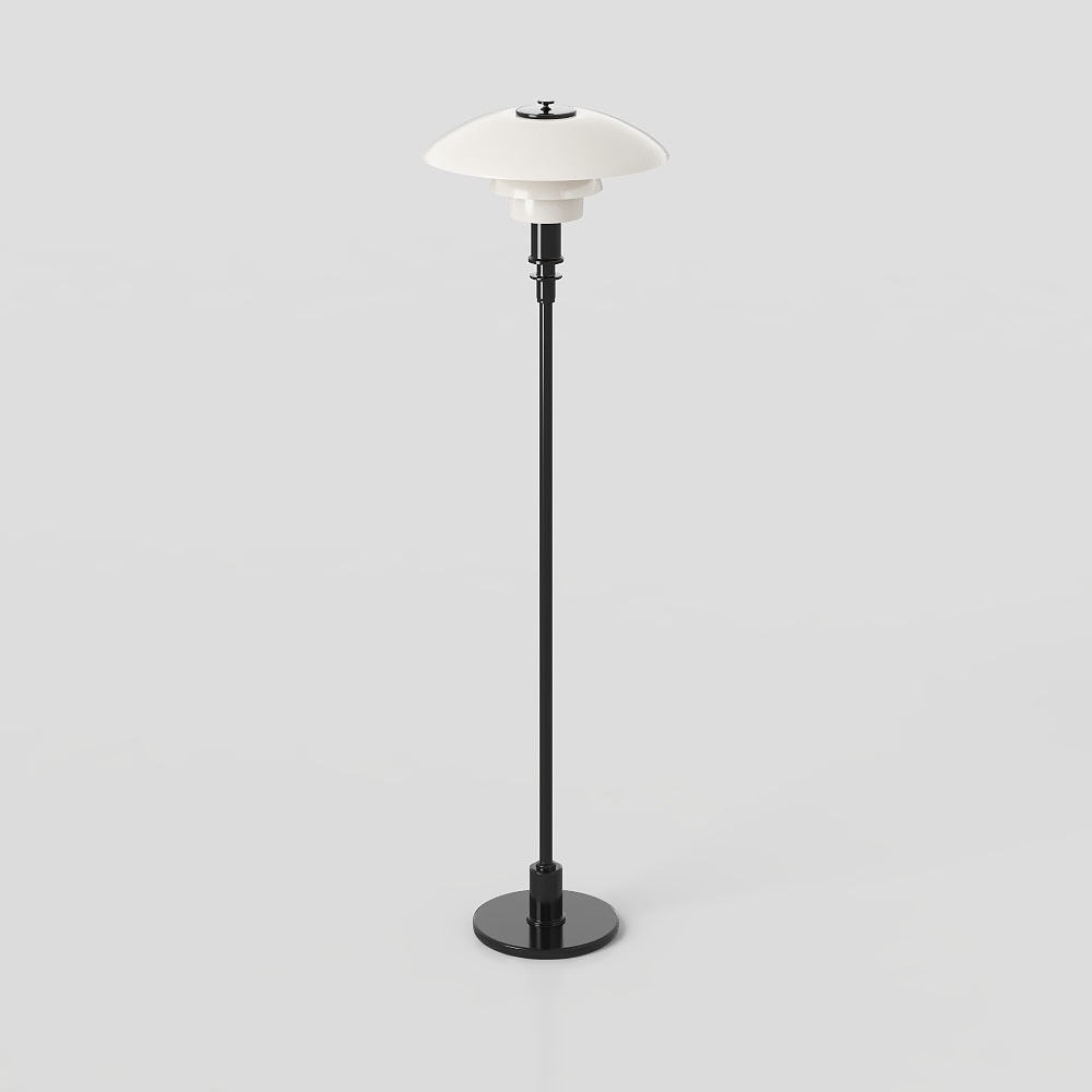 Modern Low-Poly Floor Lamp 3D Model – Minimalist Lighting
