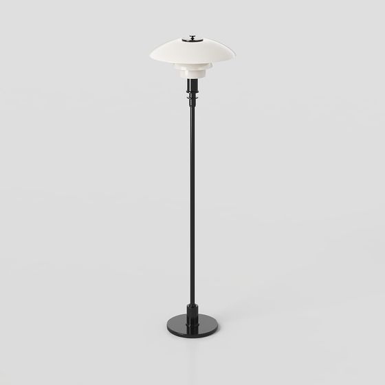 Modern Low-Poly Floor Lamp 3D Model