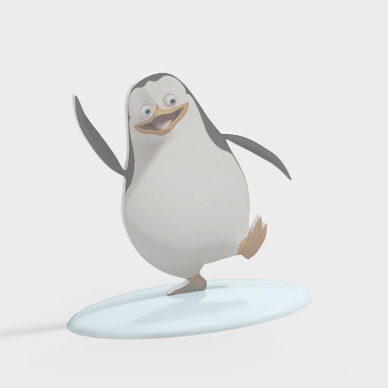 Charming Penguin 3D Model for Creative Projects