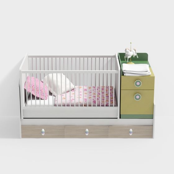 Whimsical Playhouse 3D model for Kids