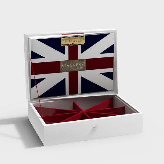 British Flag Inspired Storage Box 3D Model