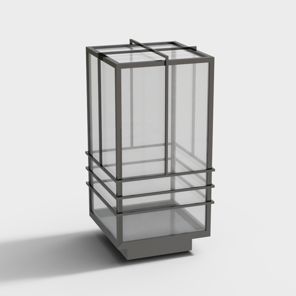 New Chinese hotel garden atrium aisle - floor light