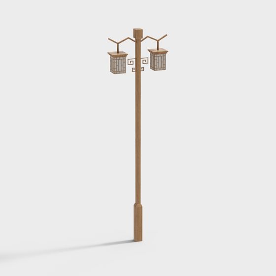 Elegant 3D Model Lamp Post for Indoor and VR Projects