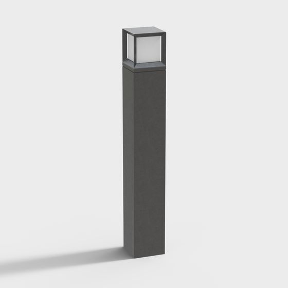 Stylish Low-Poly Urban Streetlight 3D model