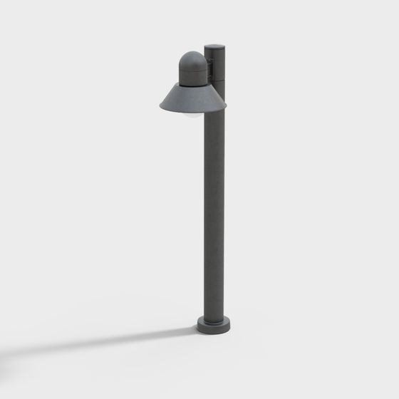 Elegant Low-Polygon Street Lamp 3D model
