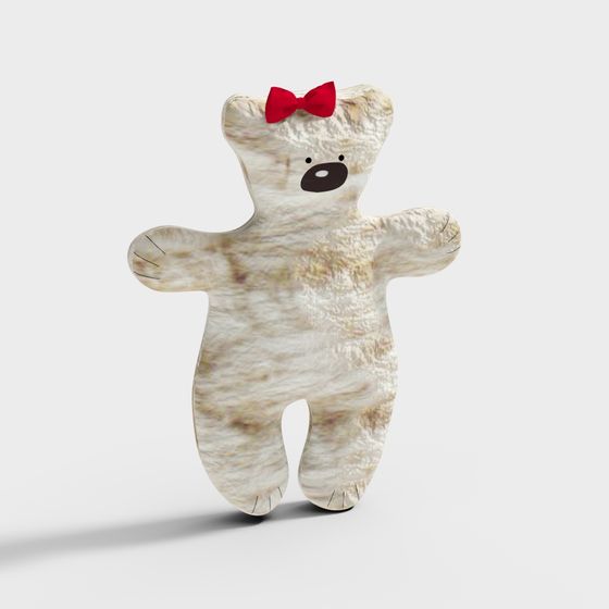 Charming Low-Poly Bear 3D model - Fluffy