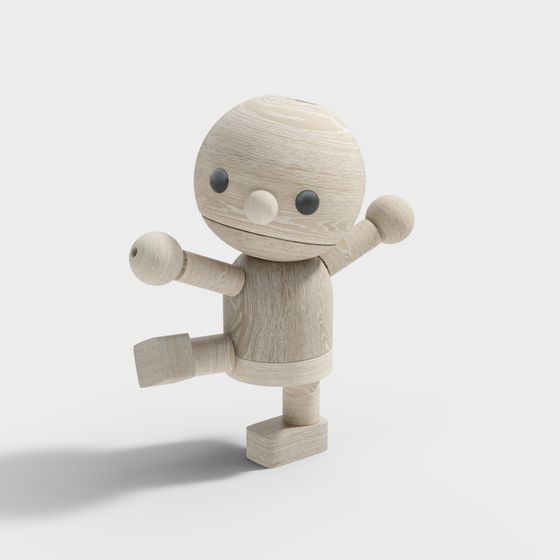 Wooden Puppet Dancer 3D model