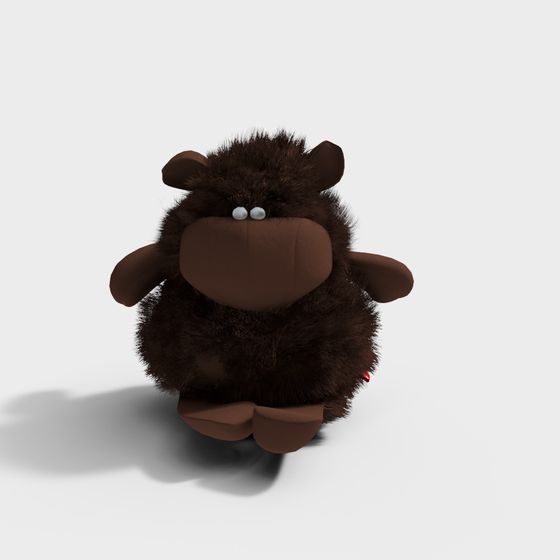 Charming Low-Poly Plush Sheep 3D Model