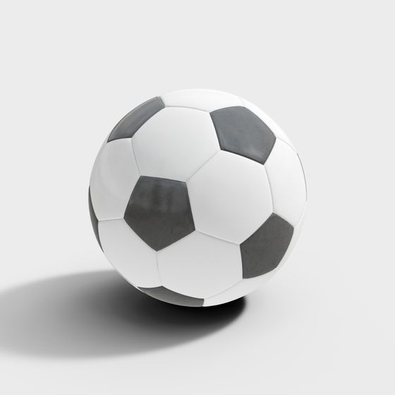 Classic Low-Polygon Football 3D model