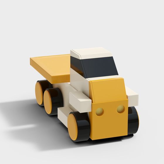 Low Poly Construction Truck 3D model - Construction Buddy