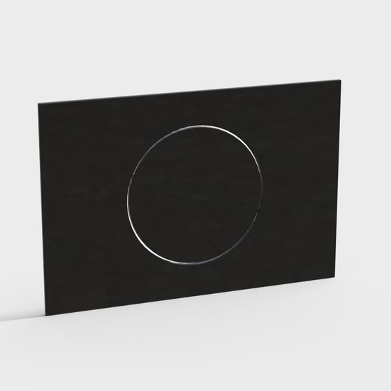 Elegant Low-Polygon Rectangular Panel 3D Model