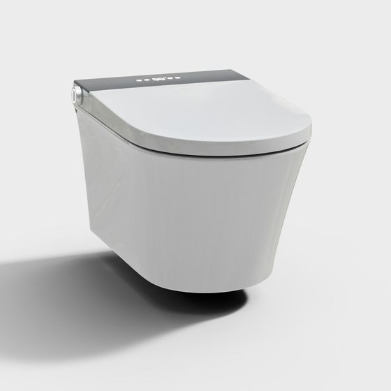 Futuristic Smart Toilet 3D model for Modern Spaces