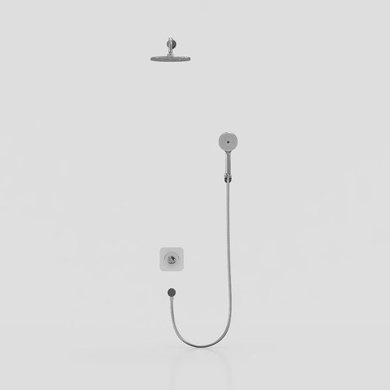 Modern Minimalist Shower System 3D model