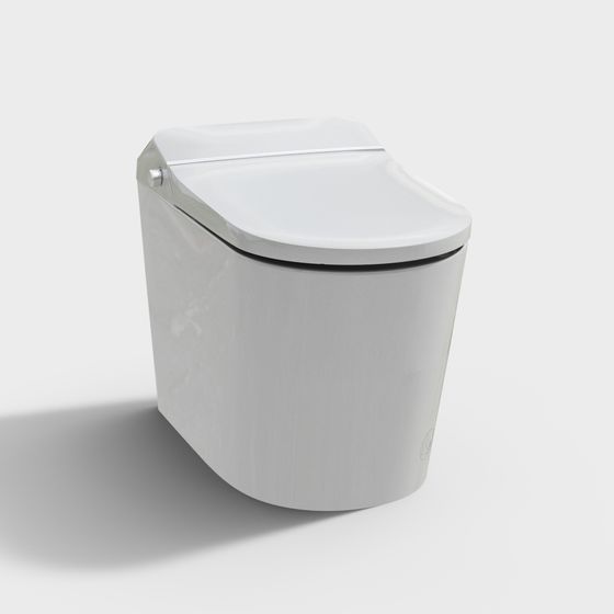 Stylish Smart Toilet 3D model for Contemporary Spaces